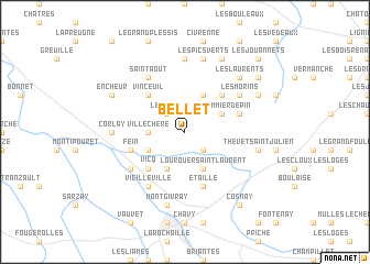 map of Bellet