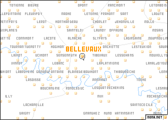 map of Bellevaux