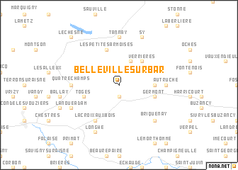 map of Belleville-sur-Bar