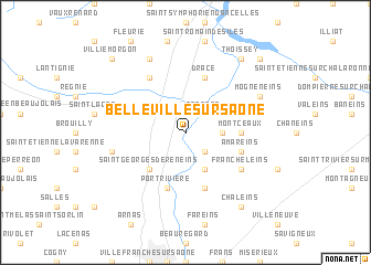 map of Belleville-sur-Saône