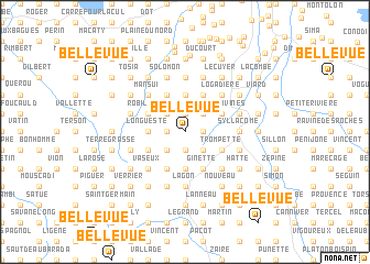 map of Bellevue