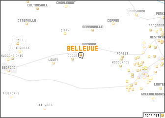 map of Bellevue