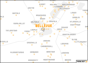 map of Bellevue