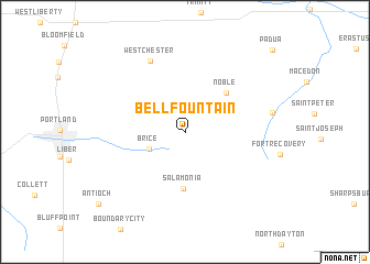 map of Bellfountain