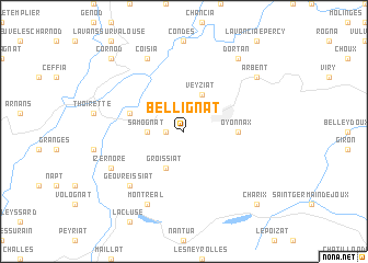 map of Bellignat