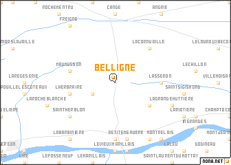 map of Belligné
