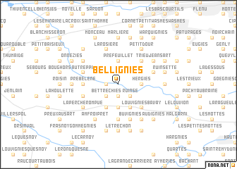 map of Bellignies