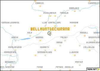 map of Bellmunt de Ciurana