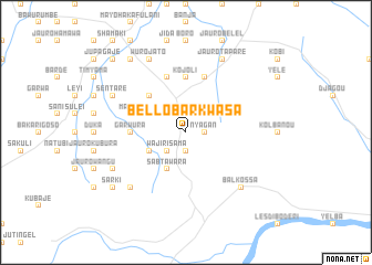 map of Bello Barkwasa