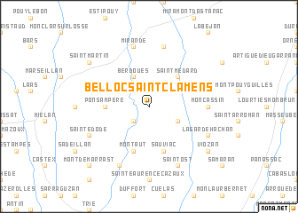 map of Belloc-Saint-Clamens