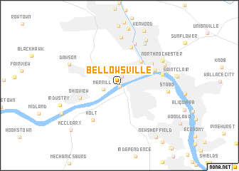 map of Bellowsville