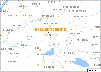 map of Bells Crossing