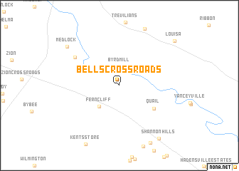 map of Bells Crossroads