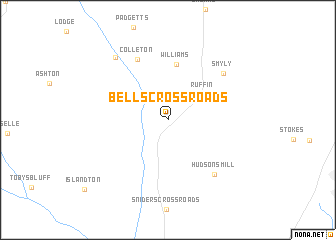 map of Bells Crossroads