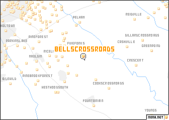 map of Bells Crossroads