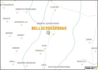 map of Bells Crossroads