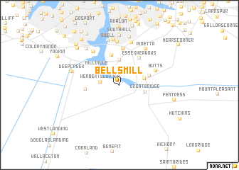 map of Bells Mill
