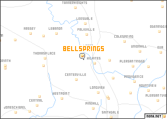 map of Bell Springs