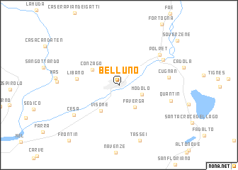 map of Belluno