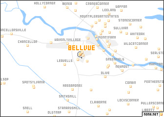 map of Bellvue