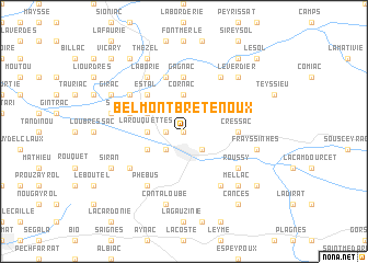 map of Belmont-Bretenoux