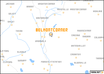 map of Belmont Corner