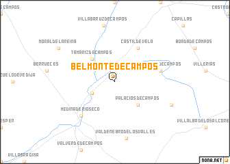 map of Belmonte de Campos