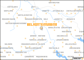 map of Belmonte in Sabina