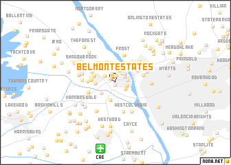 map of Belmont Estates