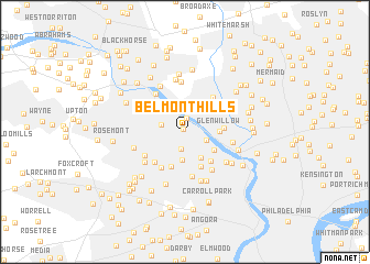 map of Belmont Hills