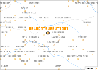 map of Belmont-sur-Buttant