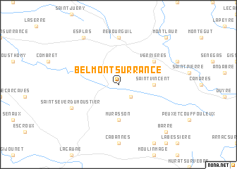 map of Belmont-sur-Rance