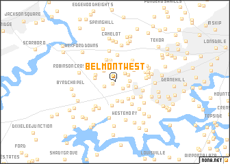 map of Belmont West