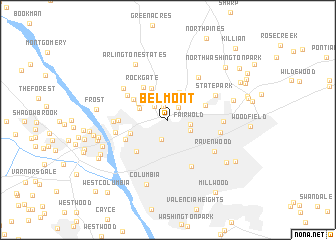 Belmont (United States - USA) map - nona.net