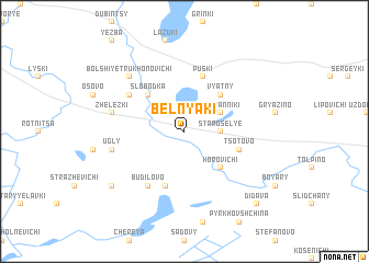 map of Belʼnyaki