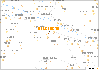 map of Belobrđani