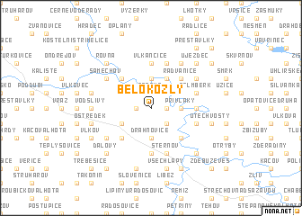 map of Bělokozly