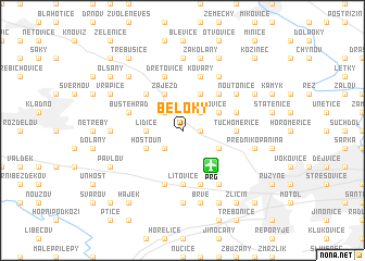map of Běloky