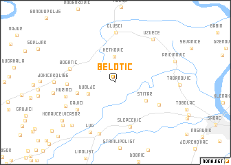 map of Belotić