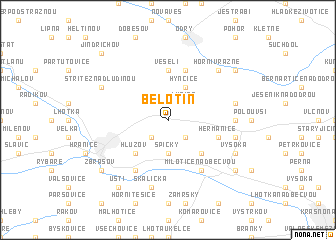 map of Bělotín