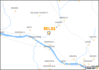 map of Bélou