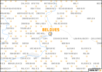 map of Běloves