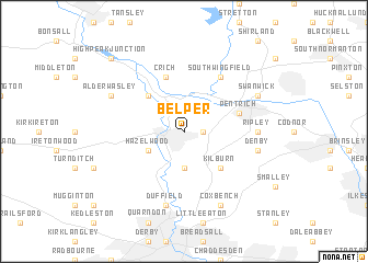 map of Belper