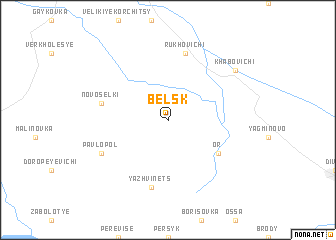 map of Belʼsk