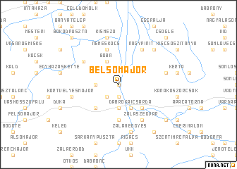 map of Belsőmajor