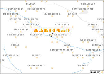 map of Belsősáripuszta