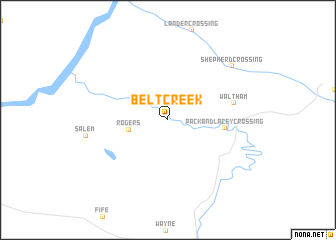 map of Belt Creek