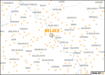 map of Beluće