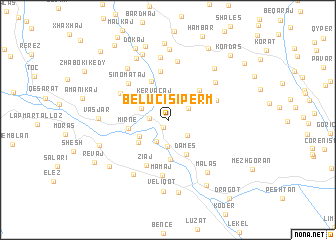 map of (( Beluç i Sipërm ))