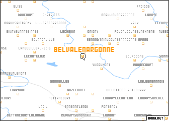 map of Belval-en-Argonne